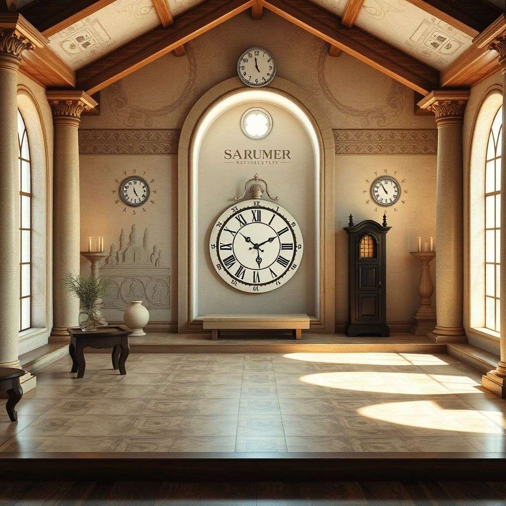 Horloge et calendrier symbolisant la régularité et la patience en méditation.