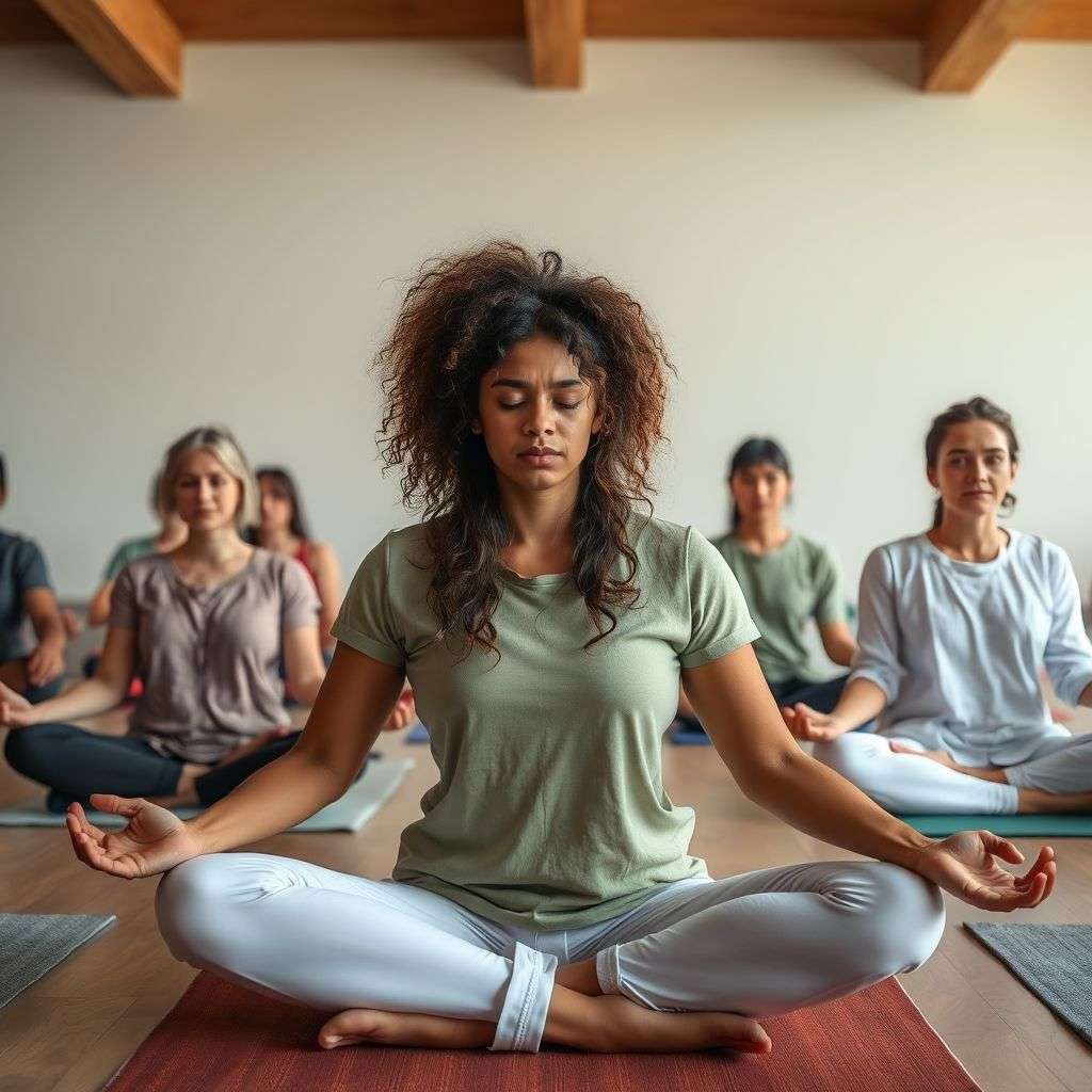 Groupe de personnes méditant avec des postures incorrectes montrant des erreurs courantes en méditation.