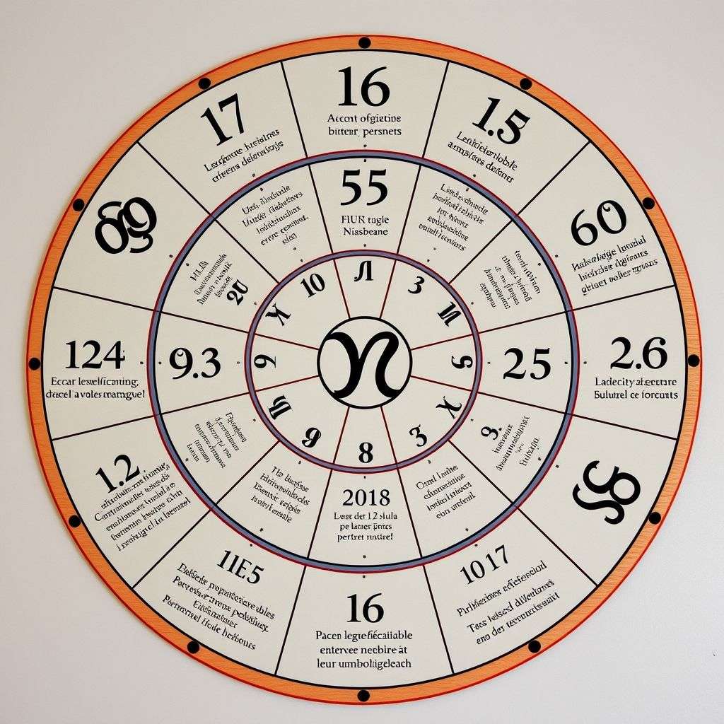 Tableau avec différentes signatures numériques et leurs significations en numérologie.