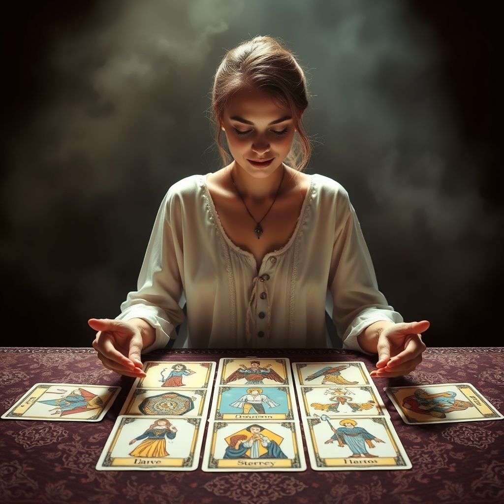 Illustration évoquant le développement de la sensibilité pour percevoir les messages secrets du tarot.