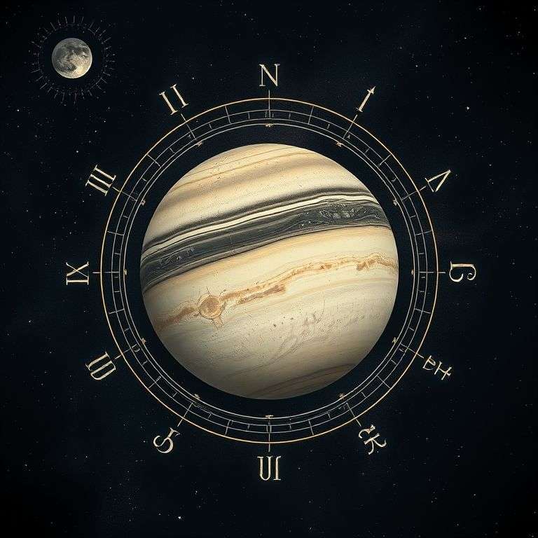 Personne méditant devant représentation cosmique de Saturne