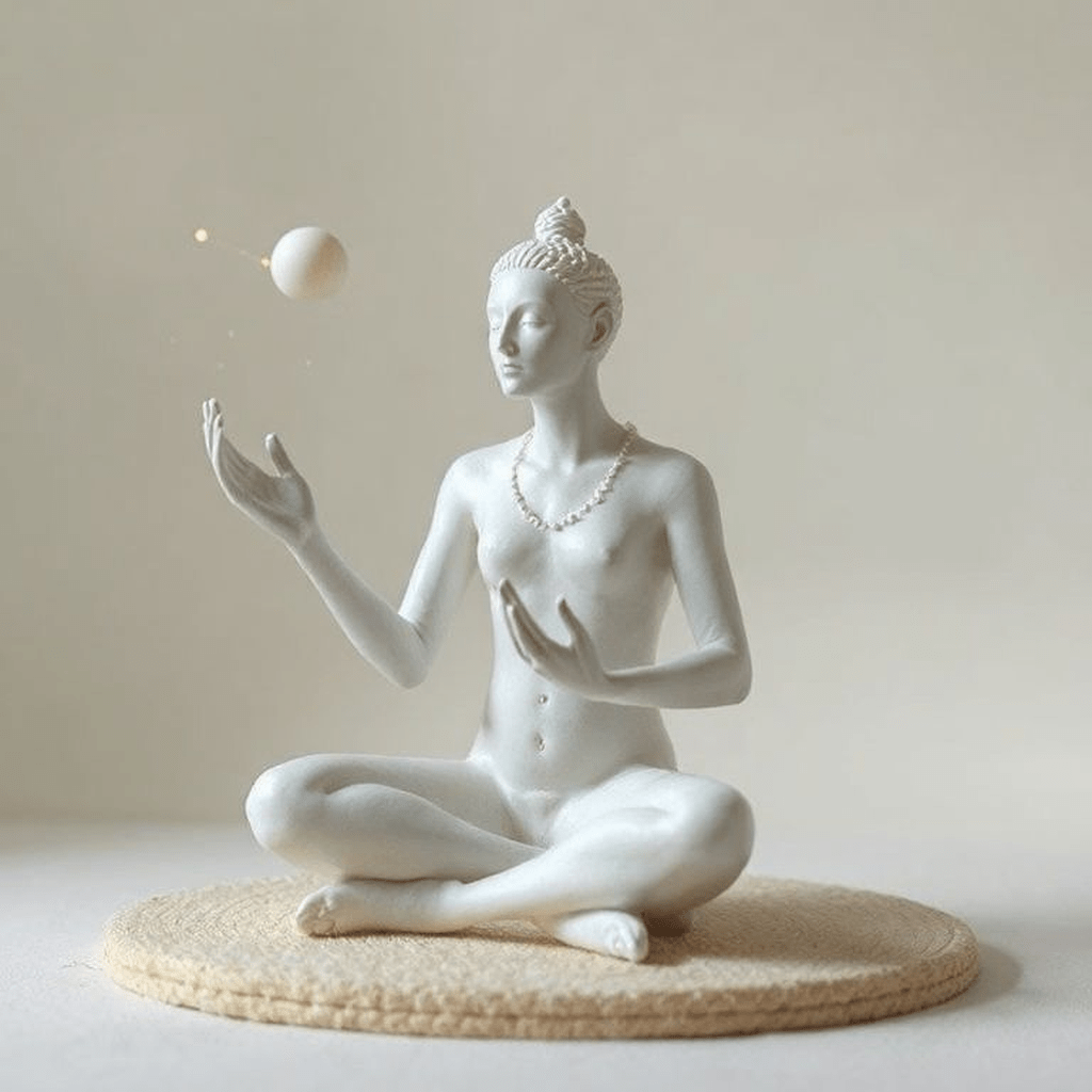 Bol tibétain vibrant au milieu d'un espace épuré illustrant la purification énergétique d'un lieu sacré.
