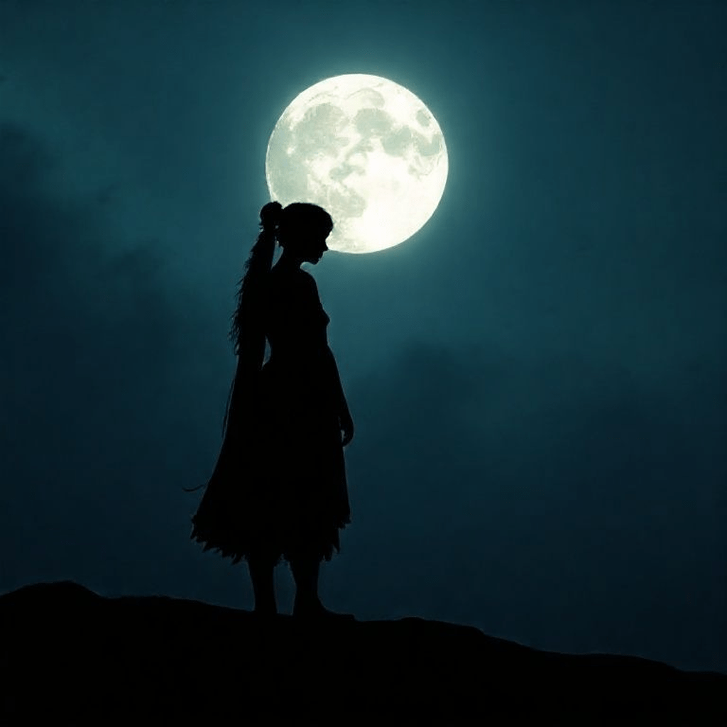Silhouette indistincte dans un environnement nocturne chargé de tension et d’inquiétude silencieuse