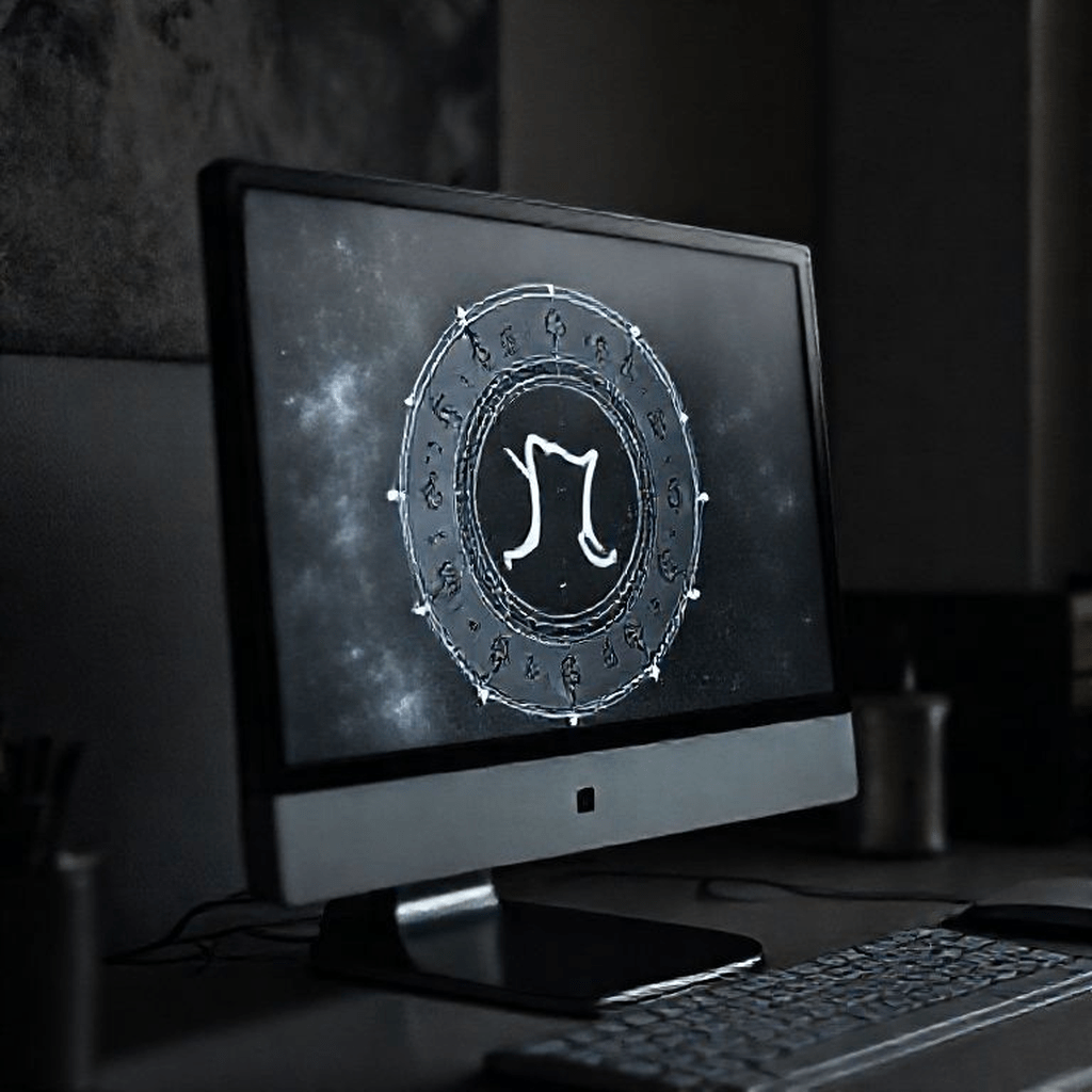 Écran d’ordinateur affichant un logiciel d’astrologie calculant un ascendant avec des données de naissance précises