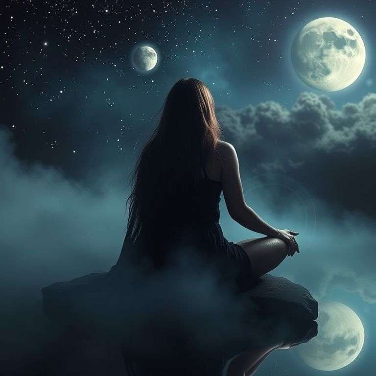 illustration humoristique d’une personne analysant un thème astral complexe