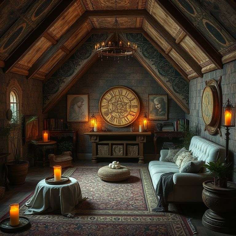 illustration colorée des douze maisons astrologiques en cercle lumineux