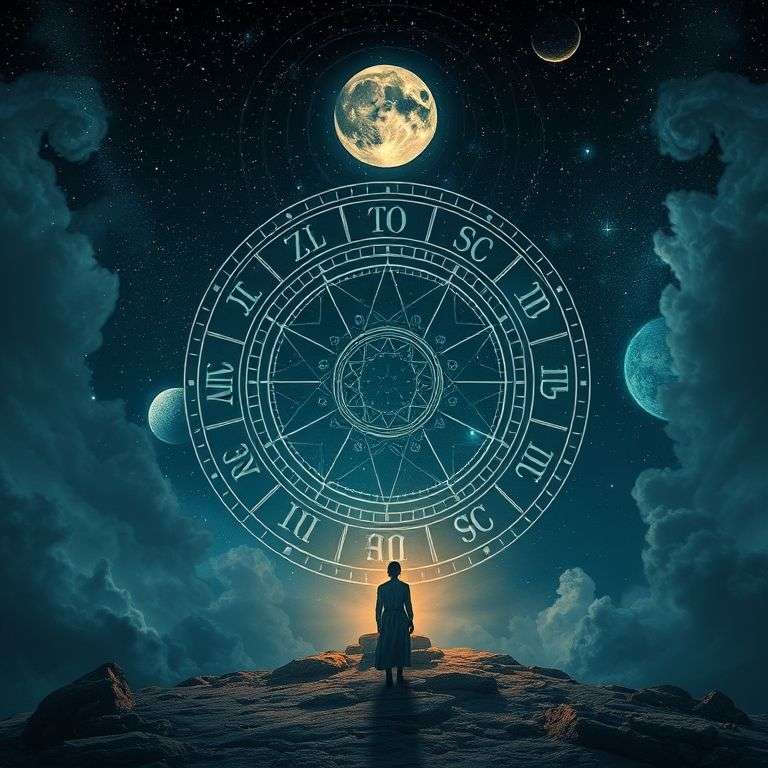 symboles astrologiques montrant l'origine céleste de l'ascendant
