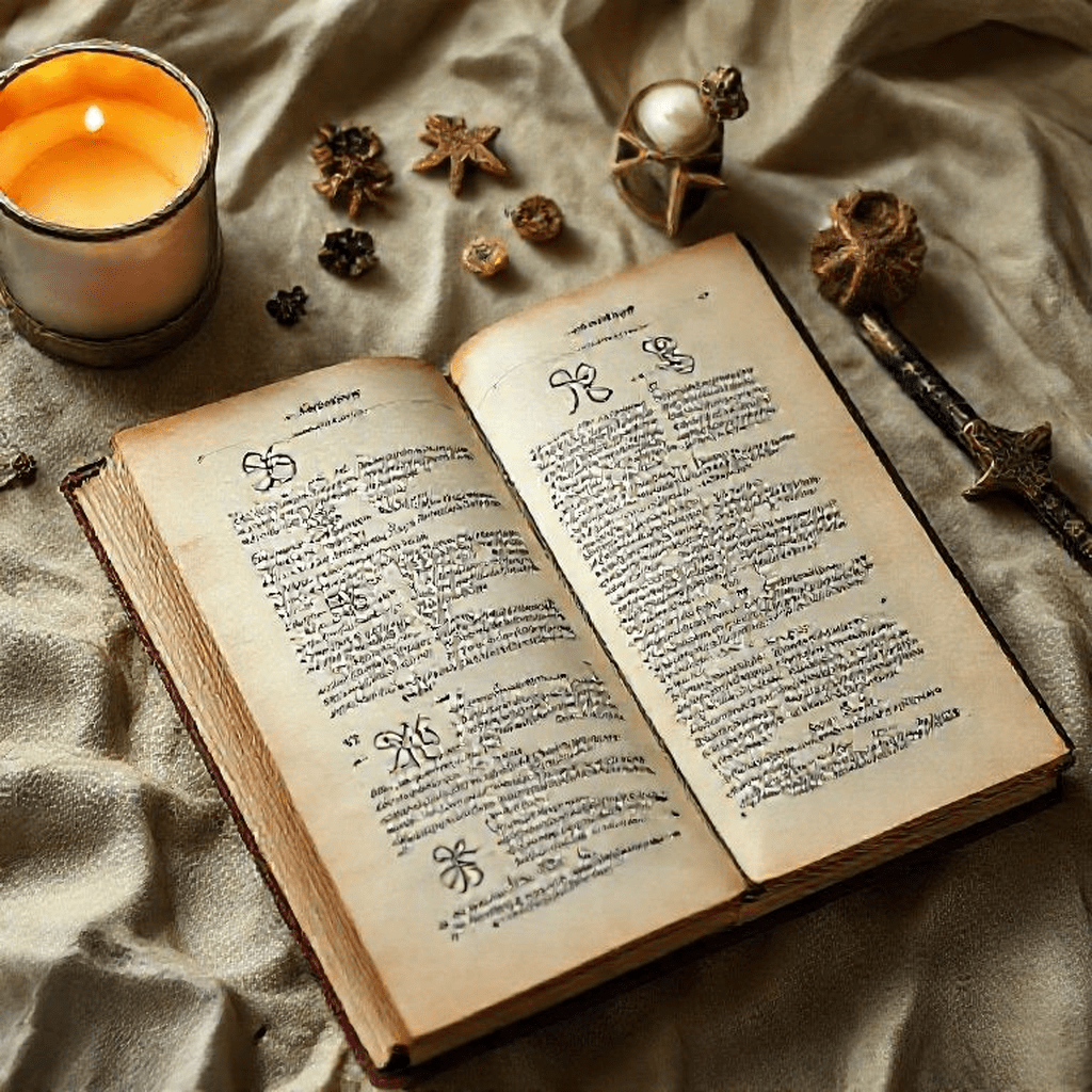 Collage d’outils ésotériques et carnet de méditation pour chaque signe astrologique