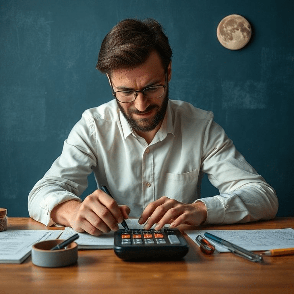 Image montrant les donnees de naissance et des outils pour calculer l'ascendant et la lune, avec des dessins simples et des fleches.