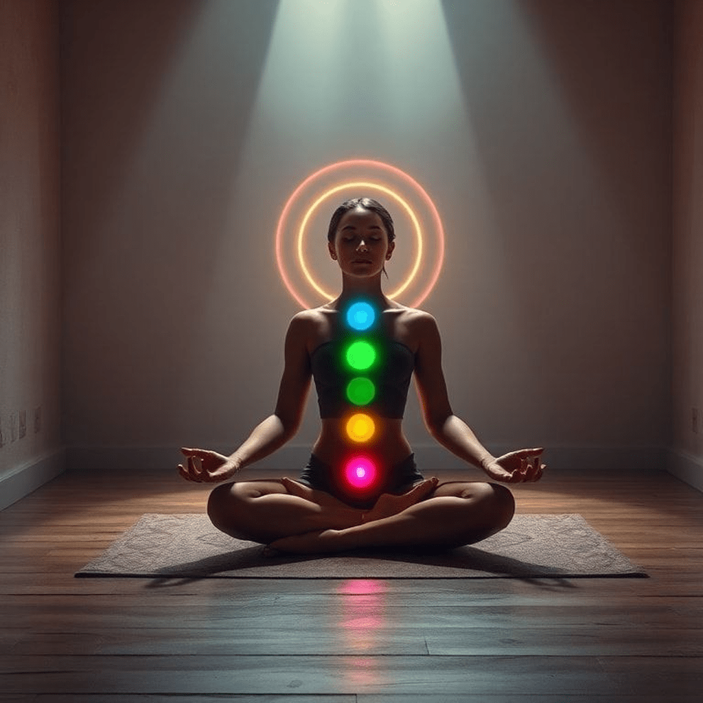 Exercices guidés de respiration et visualisation pour chaque chakra.