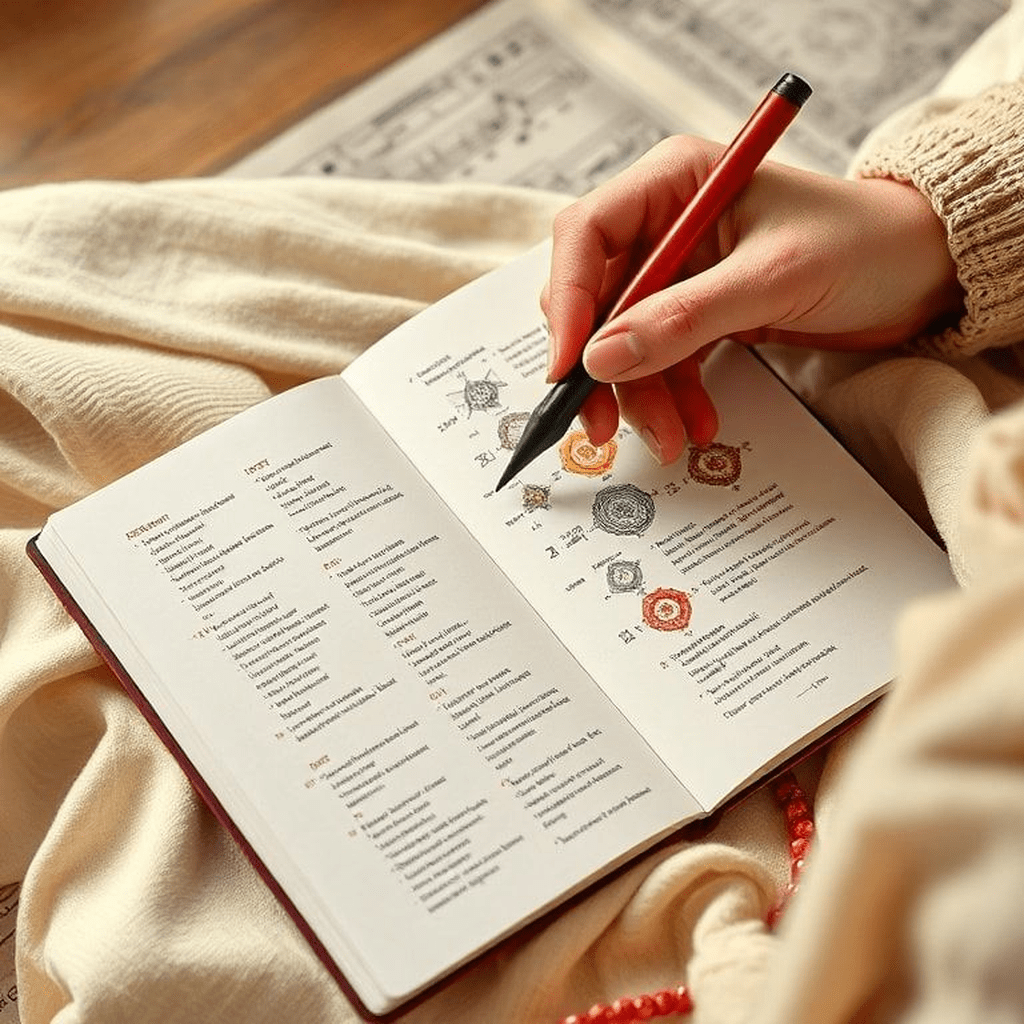 Journal de pratique et évaluation des effets après séance musicale sur les chakras.