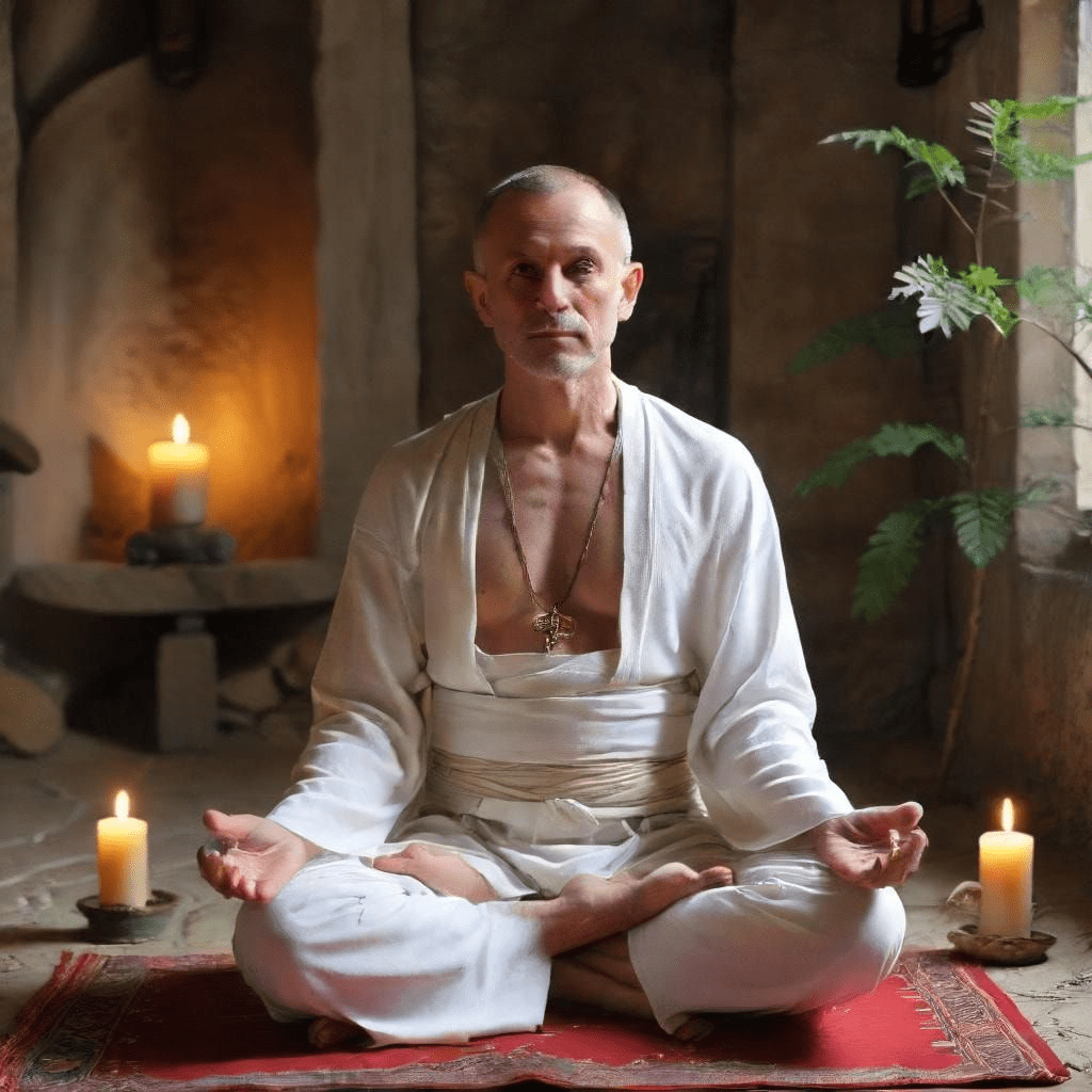 Personne exécute une micro-méditation lors d'une pause travail, cadre domestique ordonné et apaisant.