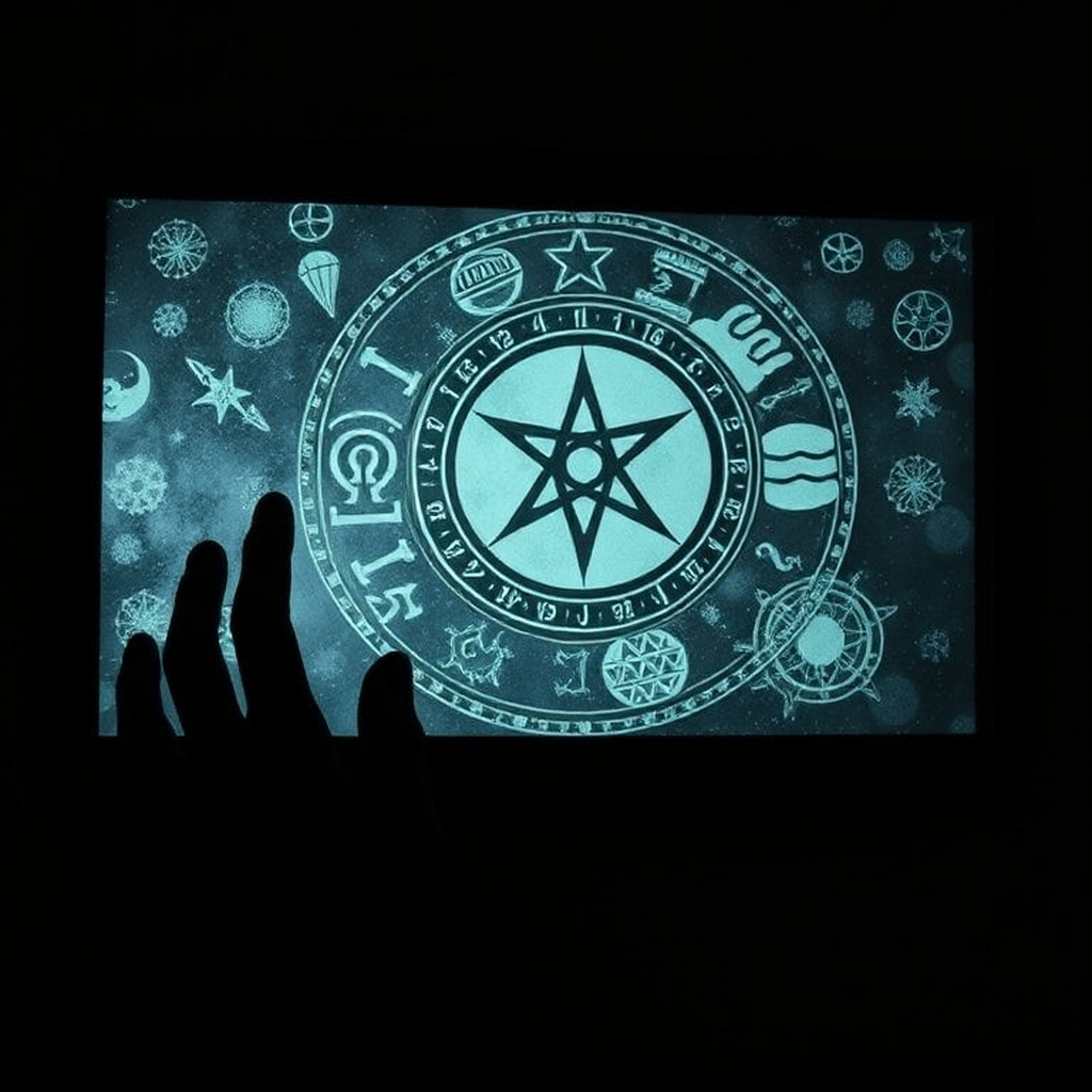 Silhouette sombre près d'un carnet et d'un écran, où un message énigmatique surgit et remet en question les certitudes.